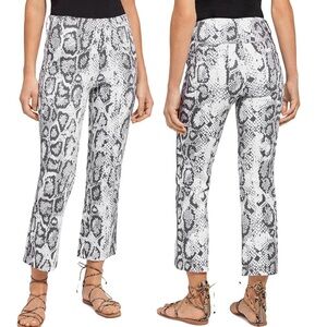 Lysse New York Snake Skin Animal Print High Rise Crop Flare Jeans